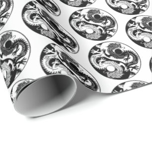 PAPEL DE PRESENTE YIN YANG DOIS DRAGONS
