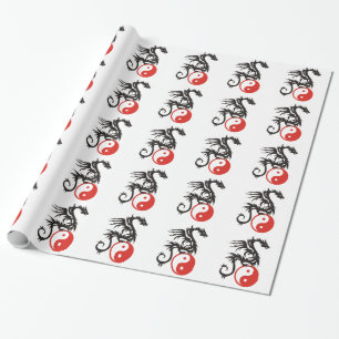 Papel De Presente Yin & Yang Dragon