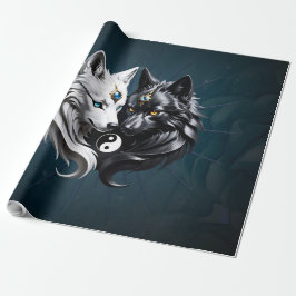 Papel De Presente Yin Yang Wolves.