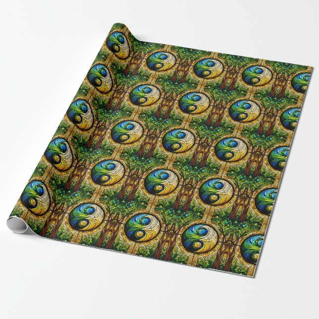 Papel De Presente Yin Yang Wrapping Paper (Desenrolado)