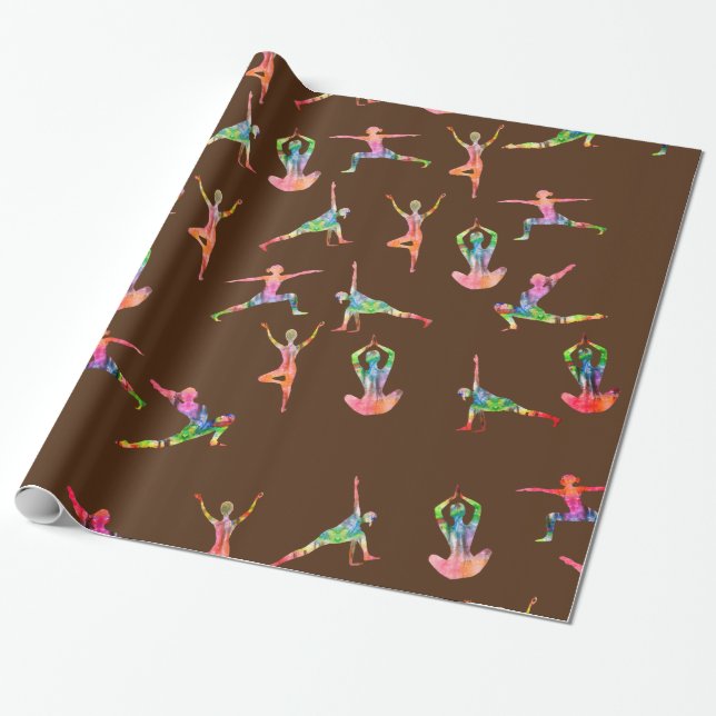 Papel De Presente Yoga Colorful Art (Desenrolado)