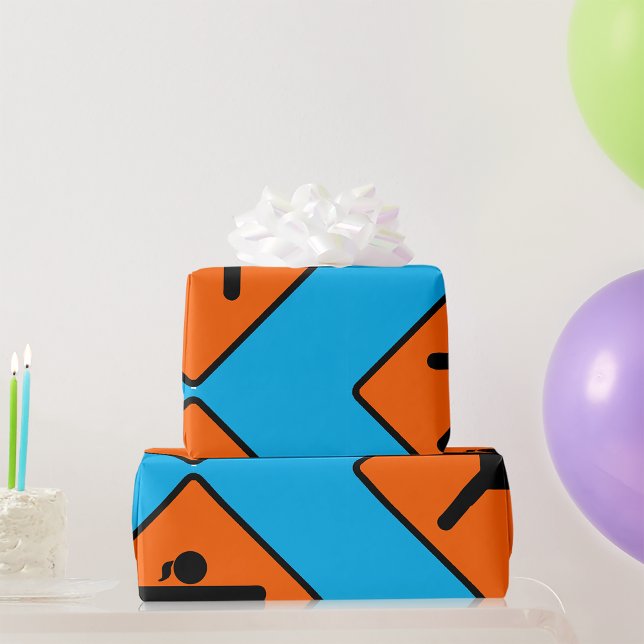 Papel De Presente Yoga Crossing Sinal Warrior Pose Stick (Criador carregado)