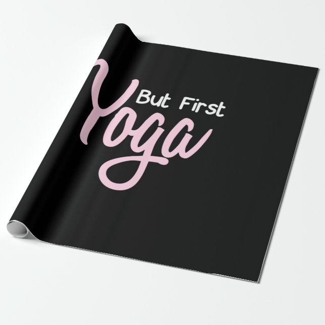Papel De Presente Yoga Lover | But First Yoga (Desenrolado)