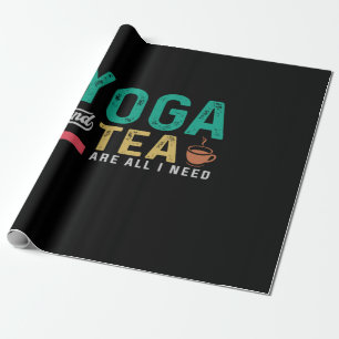 Papel De Presente Yoga Lover Ioga E Chá São Tudo O Que Preciso