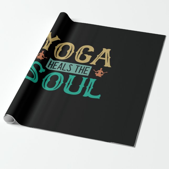 Papel De Presente Yoga Lover | Yoga Heals The Soul (Desenrolado)