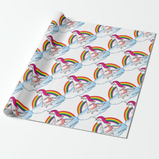 Papel De Presente Yoga Unicorn