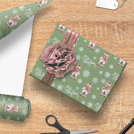 Papel De Presente Yorkshire Terrier Cão de Natal