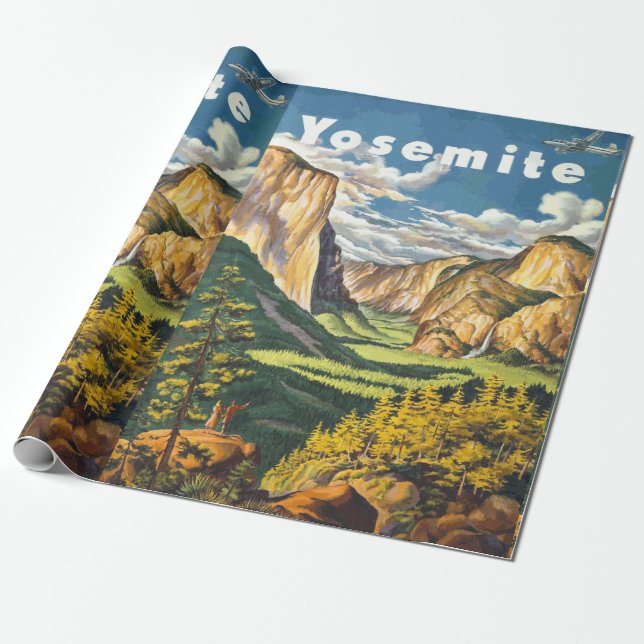 Papel De Presente Yosemite Viagem Art (Desenrolado)