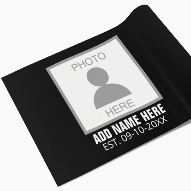 Papel De Presente Your Photo Here Name and Age (Criador carregado)