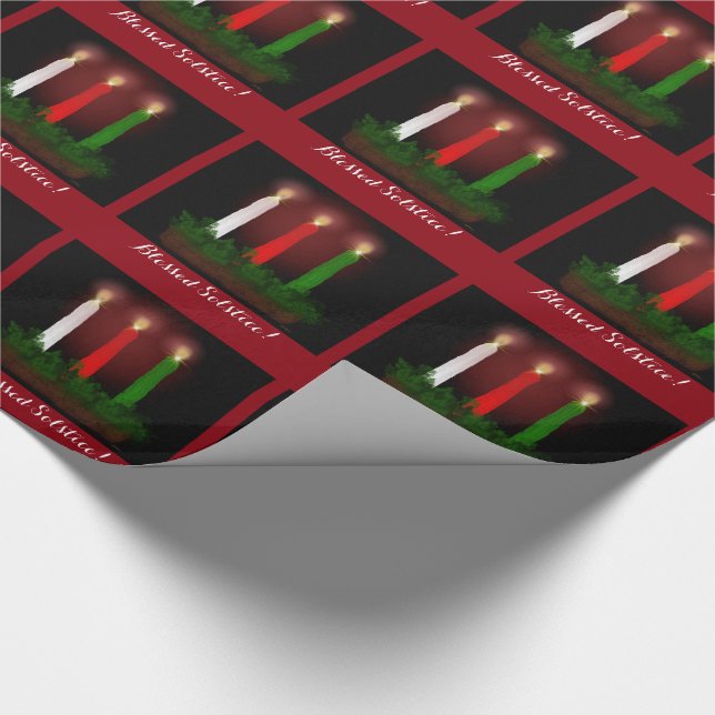 Papel De Presente Yule Candles Winter Solstice Witch Wiccan Pagan (Ponta)