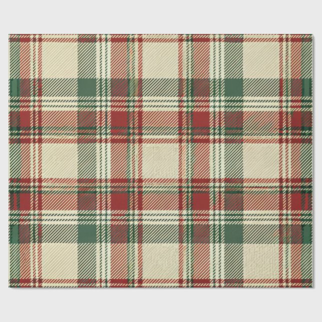 Papel De Presente Yuletide Tartan (Aberto)