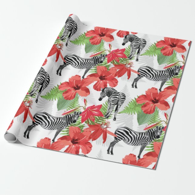 Papel De Presente Zebra (Desenrolado)