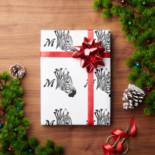 Papel De Presente Zebra com faixas negras torcidas