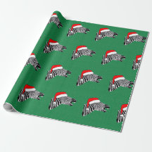 Zebra no chapéu do papai noel