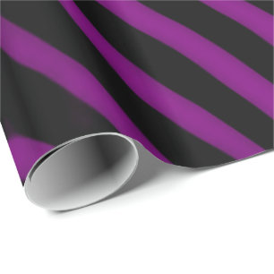 Papel De Presente Zebra Roxa stripes Todas as Ocasiões