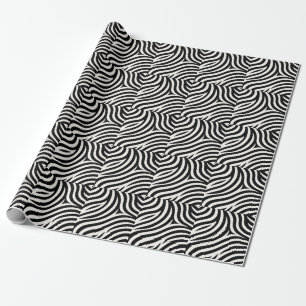 Papel De Presente Zebra Stripes Moderno Impressão