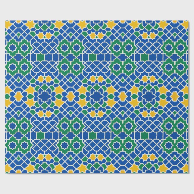 Papel De Presente zelij marroquino (Aberto)