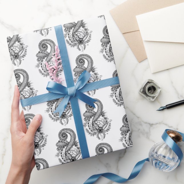 Papel De Presente Zen Art: Florales Motiv - Rolle  (Presentear)