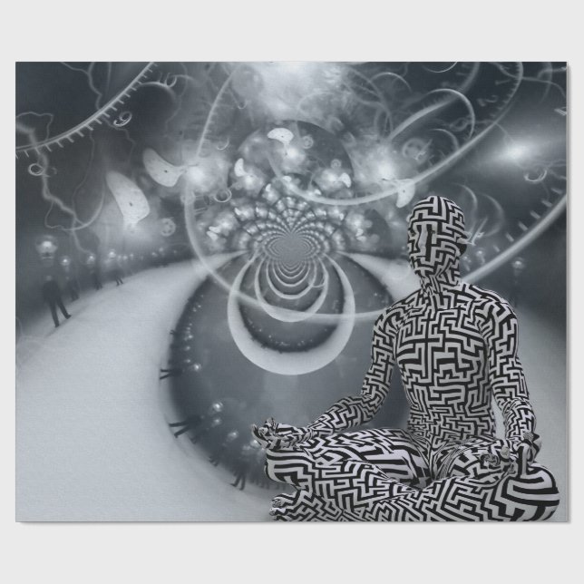 Papel De Presente Zen no lotus pose (Aberto)