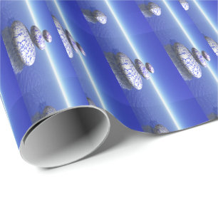 Papel De Presente Zen Stone Blue Purple Ocean Love Inspiração de Paz