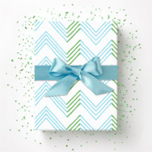 Ziggy Chevron em Verde e Aqua