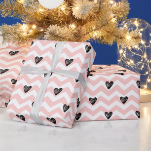 Papel De Presente Zigzag Amor: Coração Ousado