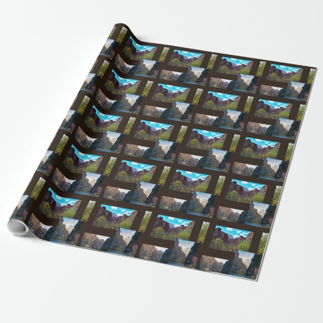 Papel De Presente Zion National Park, Utah Wrapping Paper (Desenrolado)