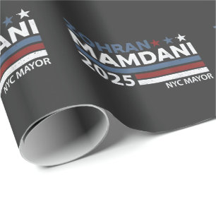 Papel De Presente Zohran Mamdani Para Prefeito de NYC EUA Democratas