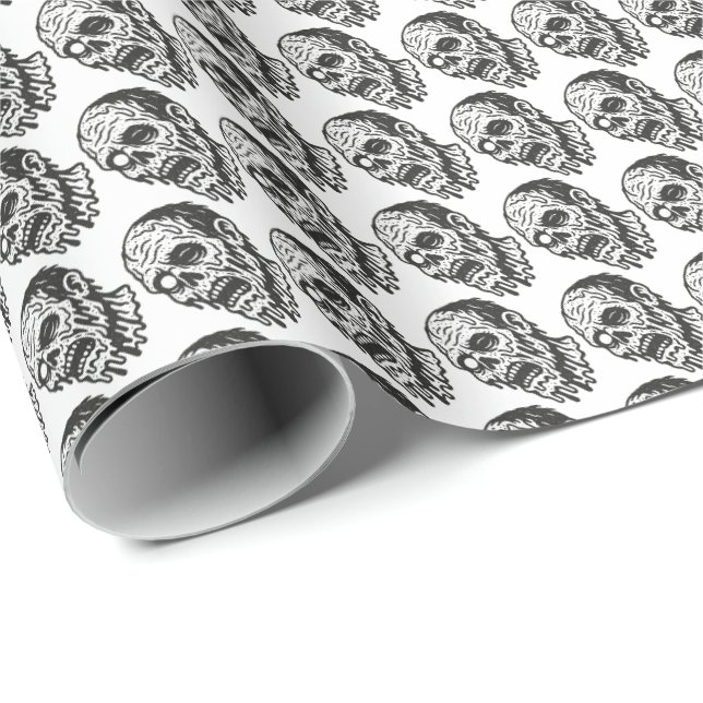 Papel De Presente Zumbis (Ponta do rolo)