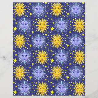 Papel de rascunho da Sun Moon Stars 8,5x11