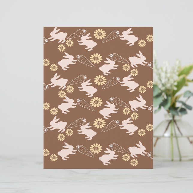 Papel de rascunho de coelho da primavera (Em pé/Frente)