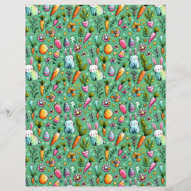 Papel de rascunho de Páscoas de coelho bonito (Frente)