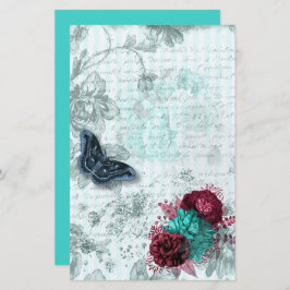 Papel de raspagem de borboletas de menta de menta