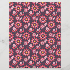 Papel de raspagem floral, cor-de-rosa, de dupla fa