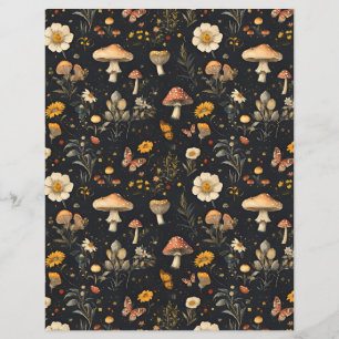 papel de rasparia colorido para a queda de cogumel