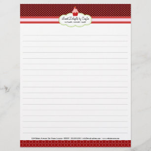 Papel de recebimento de Cupcakes de morango