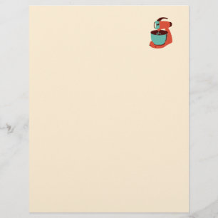Papel de receita da cozinha retrô (frente e verso)