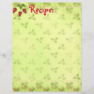 Papel de receita de morango
