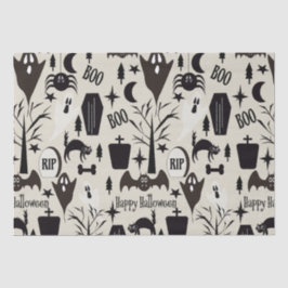 Papel de regalo Happy Halloween negro