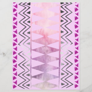 Papel de Scrapbook Abstrato Roxo e Rosa