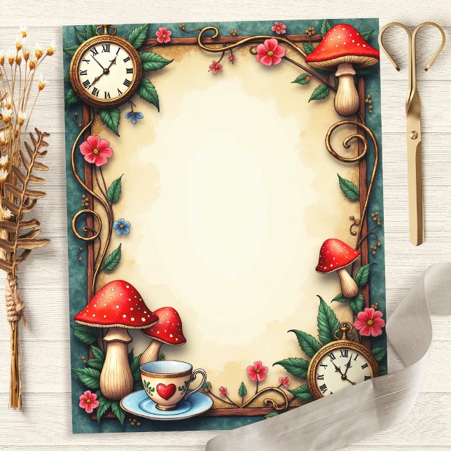 Papel de scrapbook Alice Mushroom (Criador carregado)