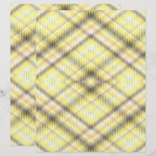 Papel de Scrapbook Argyle Amarelo Página 2 Lados