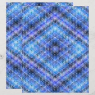 Papel de Scrapbook Argyle Azul Página 2 Lados