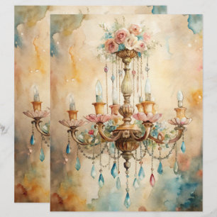Papel de Scrapbook Azul Xadrez Chic