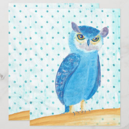 Papel de scrapbook Bonito azul-roxo, branco