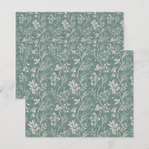 Papel de Scrapbook Botânico Sofisticado em Verde T