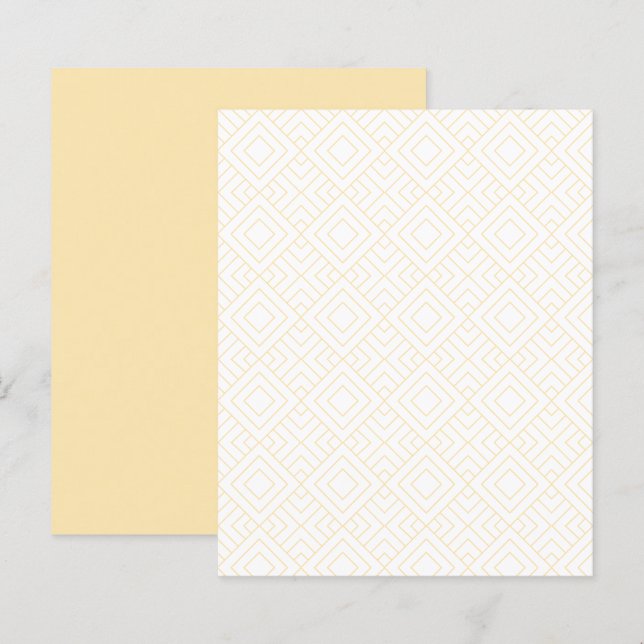 Papel de Scrapbook Branco com Padrão de Diamante D (Frente/Verso)