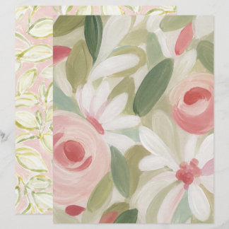 Papel de Scrapbook Buquê de Rosas Country