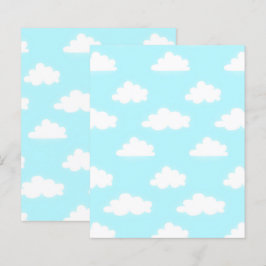Papel de Scrapbook Céu Azul com Nuvens Papéis para