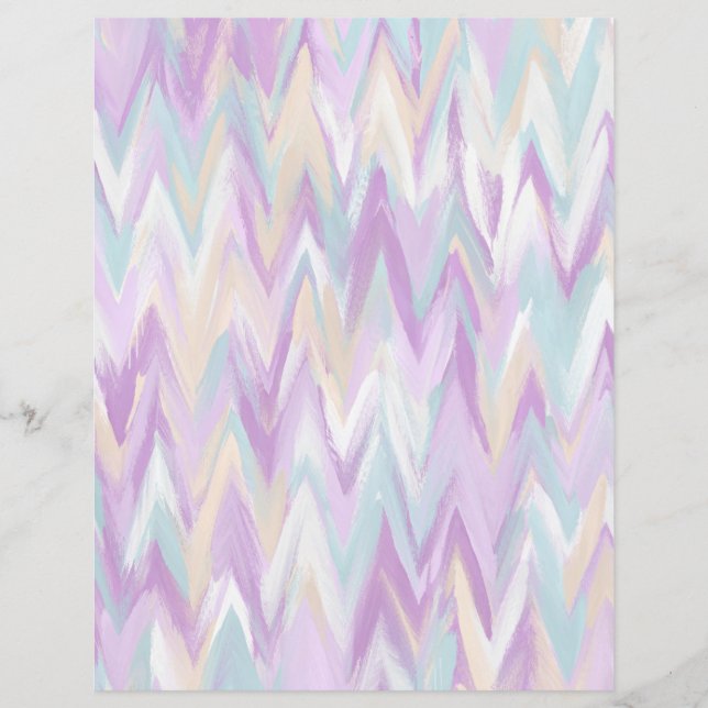 Papel de Scrapbook Chevron Abstrato (Frente)